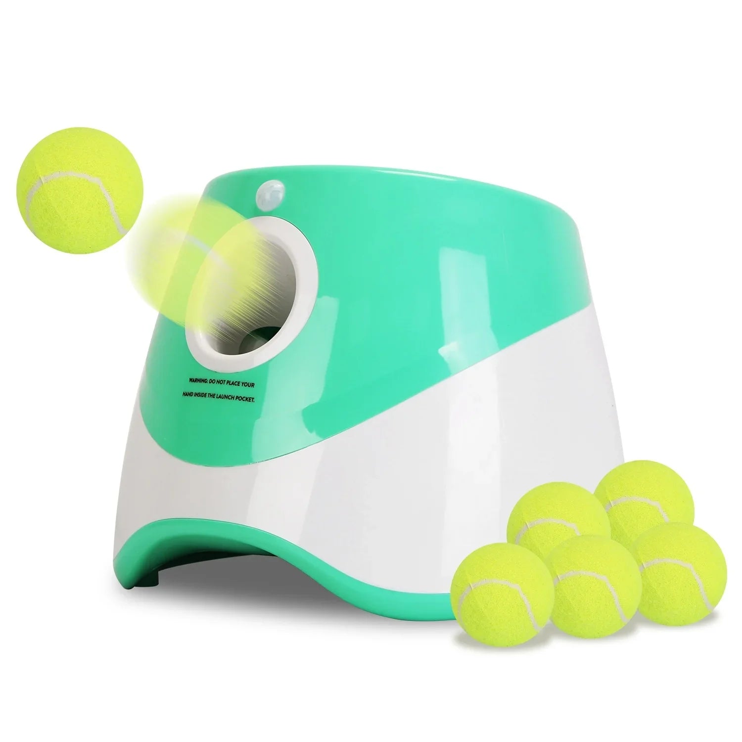 Automatic dog ball launcher with six tennis balls