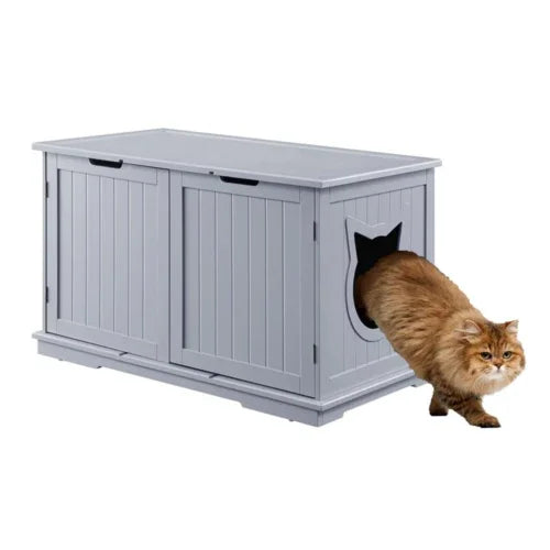 Hidden Cat Litter Box Furniture - X-Large Washroom Bench Enclosure